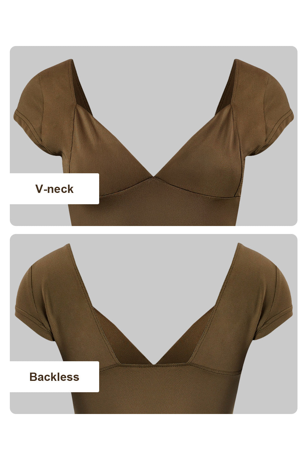 V - neck Sleeveless Top with an Open Back: Casual and Sexy