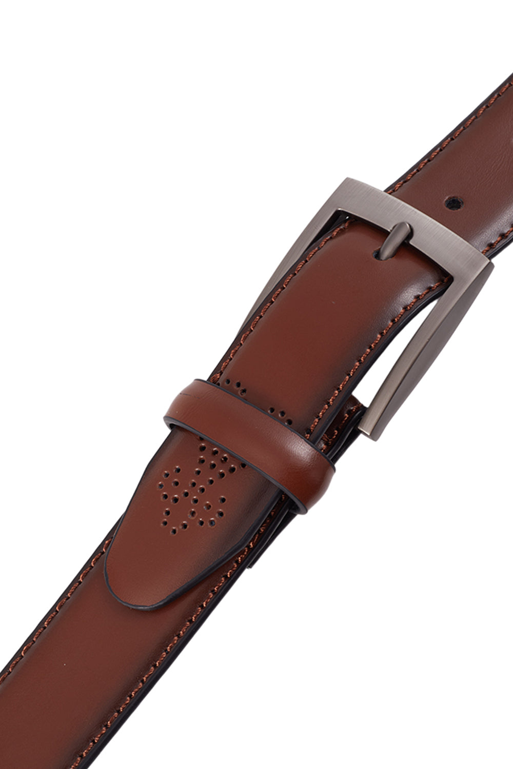 Embossed Belt in Brown, Business Casual Style