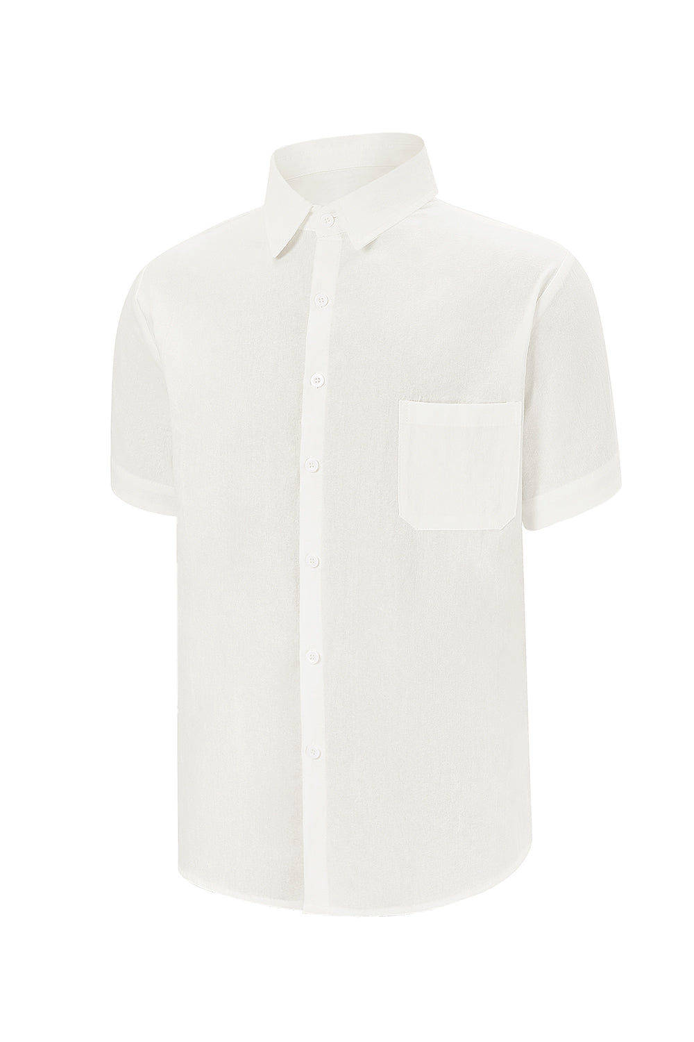 Men's Cotton Short sleeve Shirt in Solid Color
