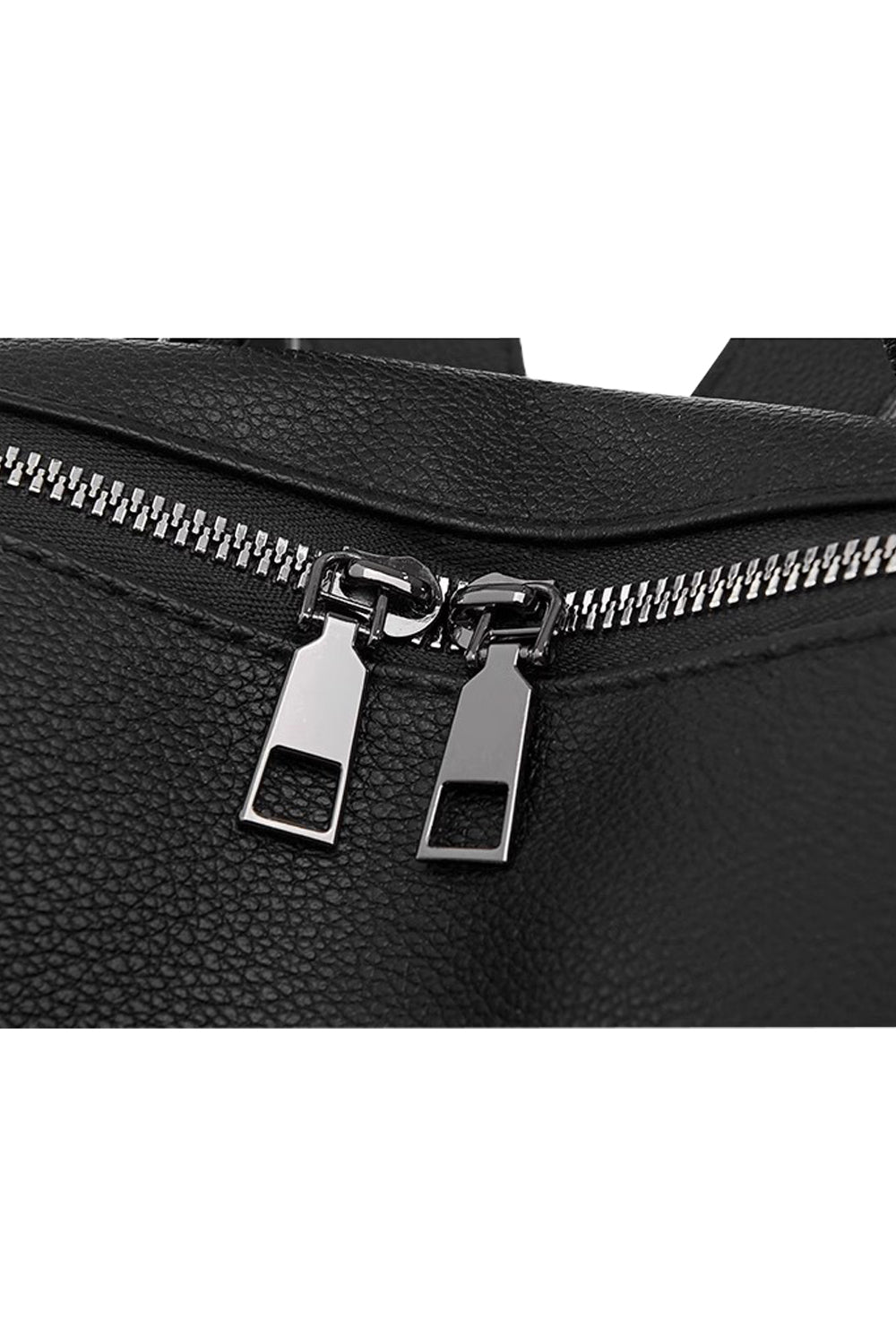 Black Large-capacity Backpacks Made of PU Leather