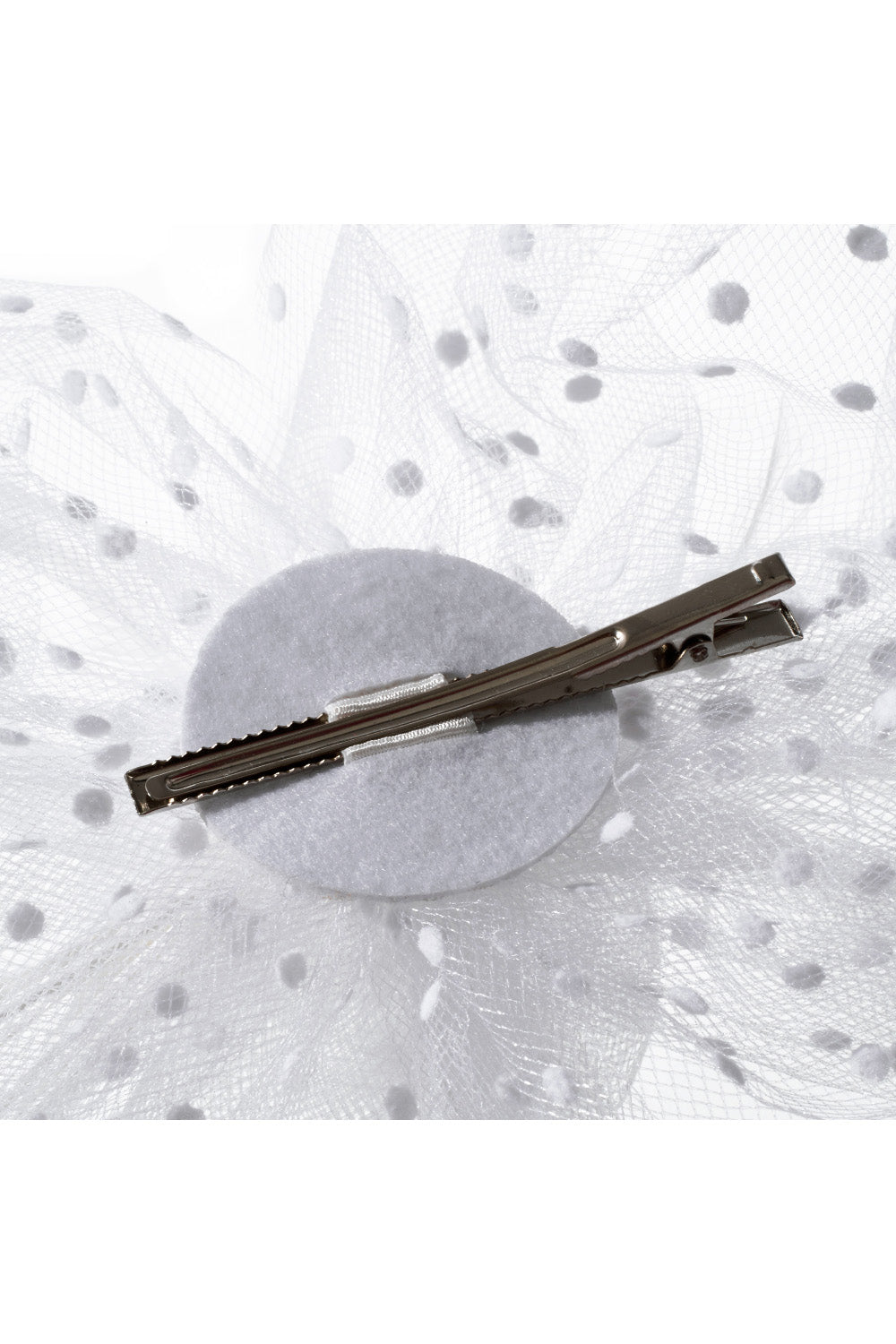 Dual - use Headband & Barrette with Netting, Flower and Feather Designs