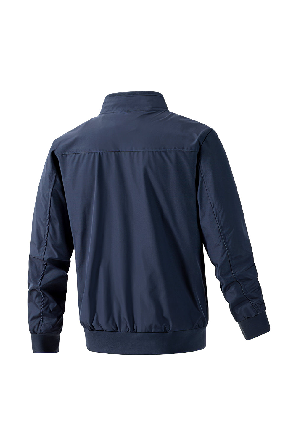 Bomber Jacket with Zipper and Windproof Design