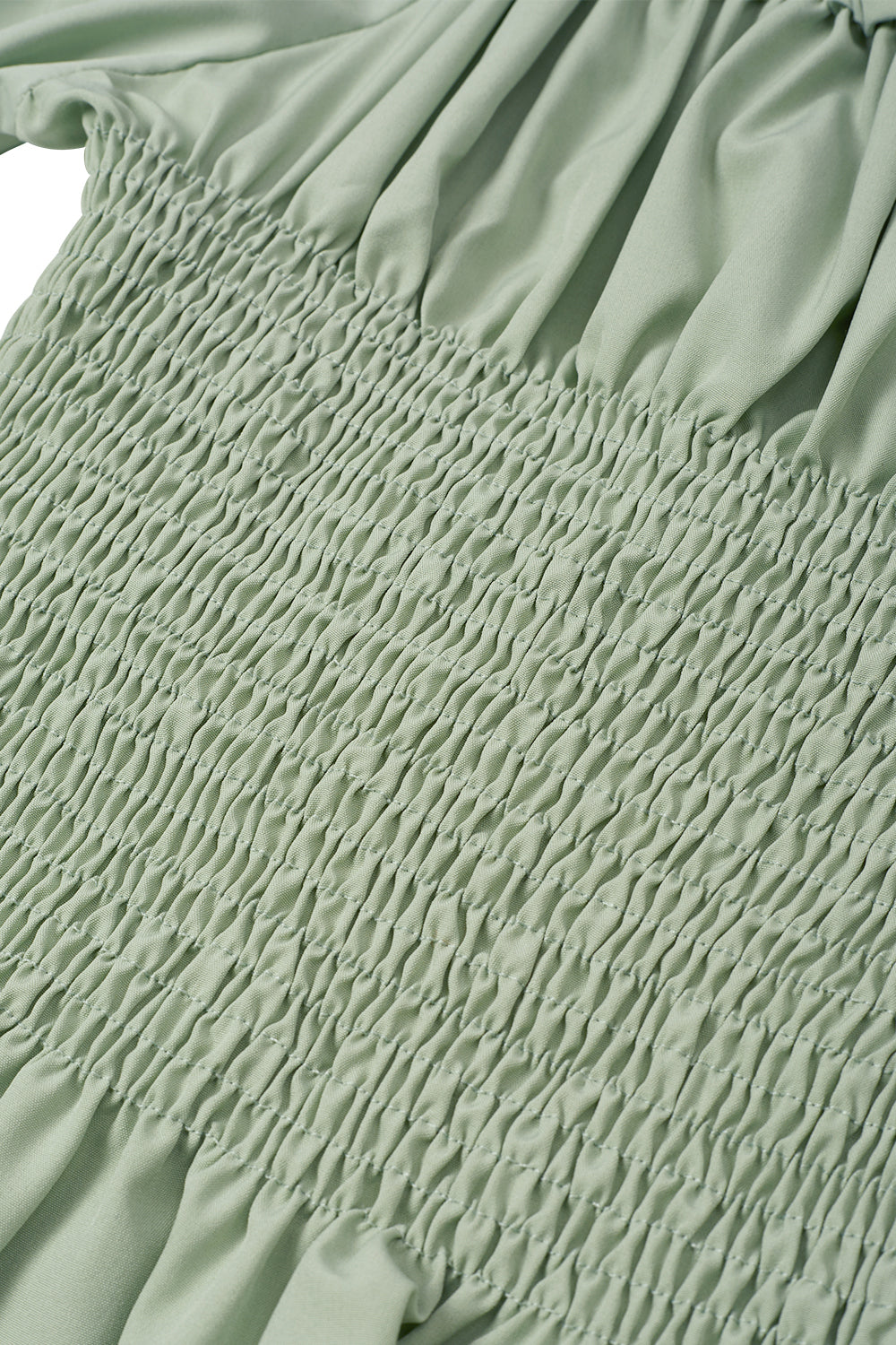 Long-sleeved Off-the-shoulder Blouse with a Cinched Waist and Short Length