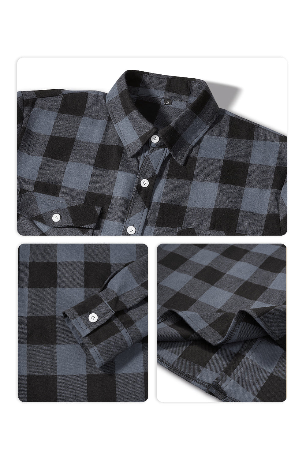 Flannel Plaid Shirts for Spring and Autumn