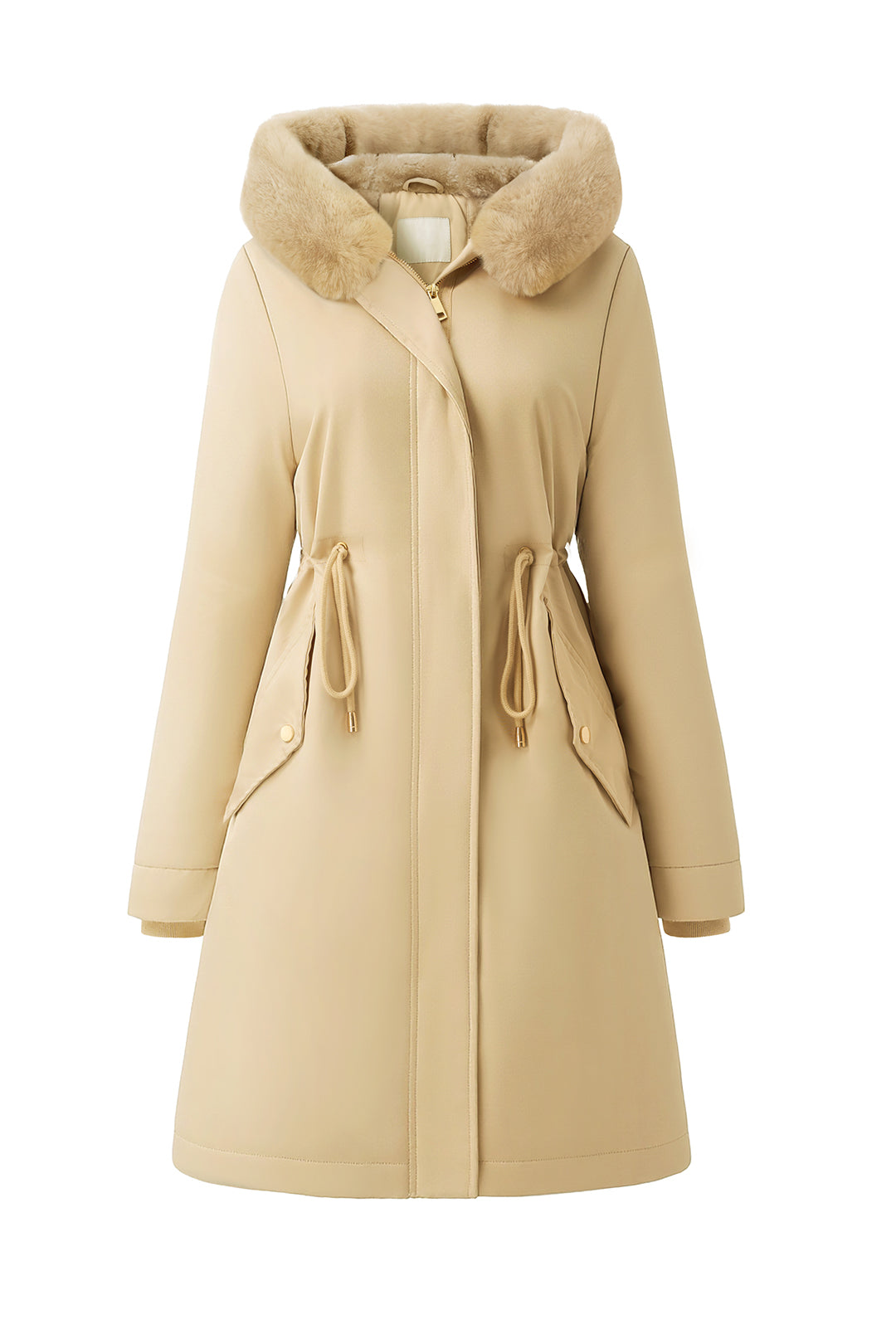 Fur Collar Slim Fit Stylish Warm Coat