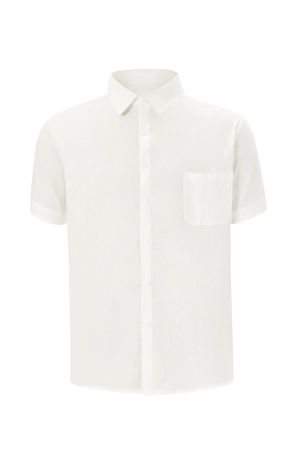 Men's Cotton Short sleeve Shirt in Solid Color