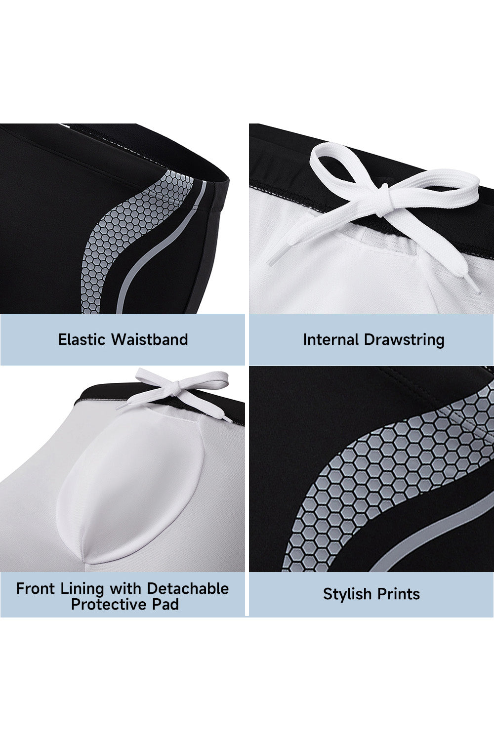 Men's Boxer Swim Shorts with Dot Prints