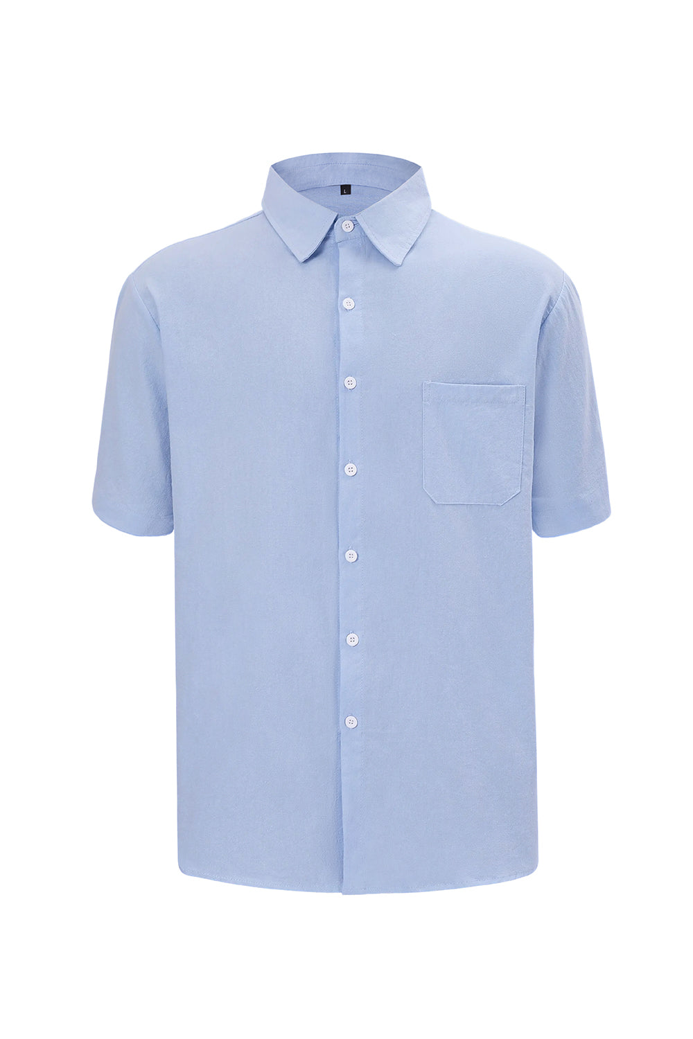 Men's Cotton Short sleeve Shirt in Solid Color