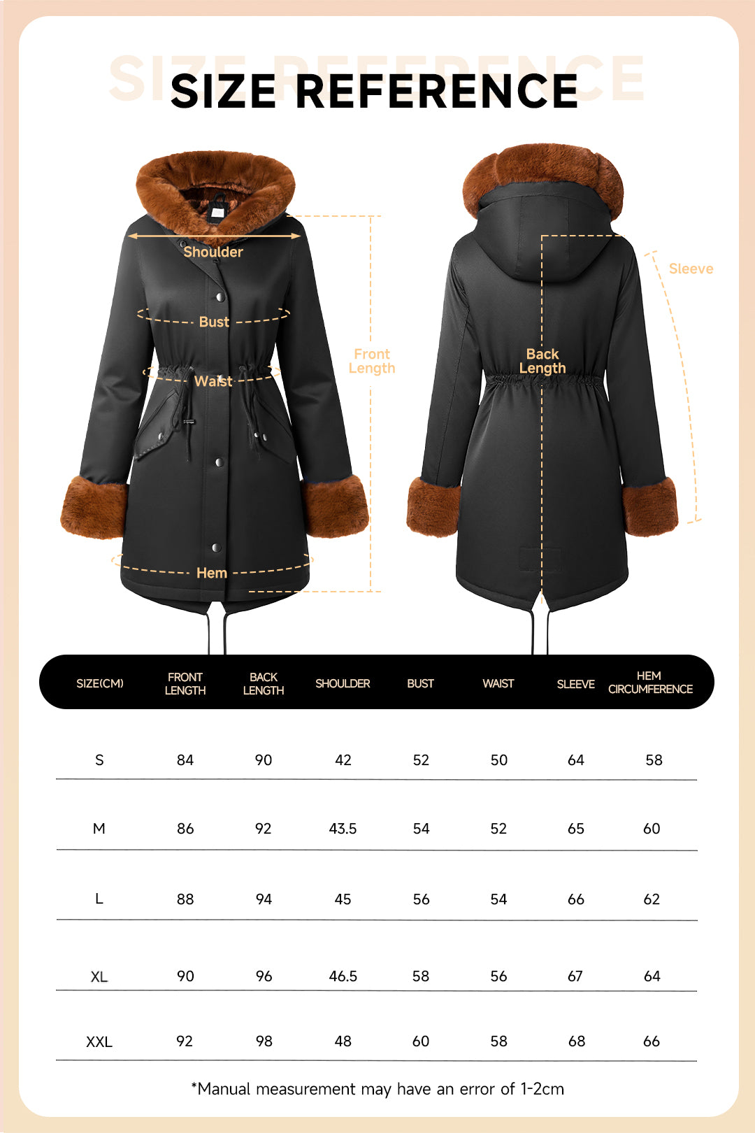 Midi Fur Collar Nipped Waist Warm Puffer Coat