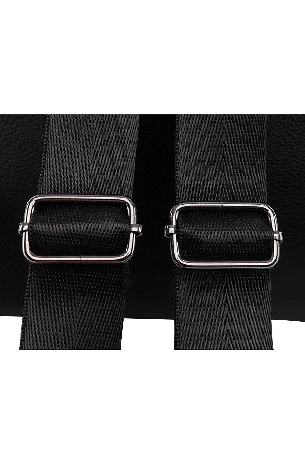 Black Large-capacity Backpacks Made of PU Leather