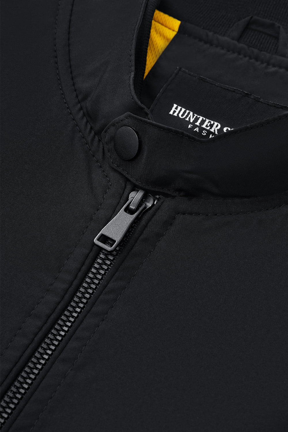Bomber Jacket with Zipper and Windproof Design