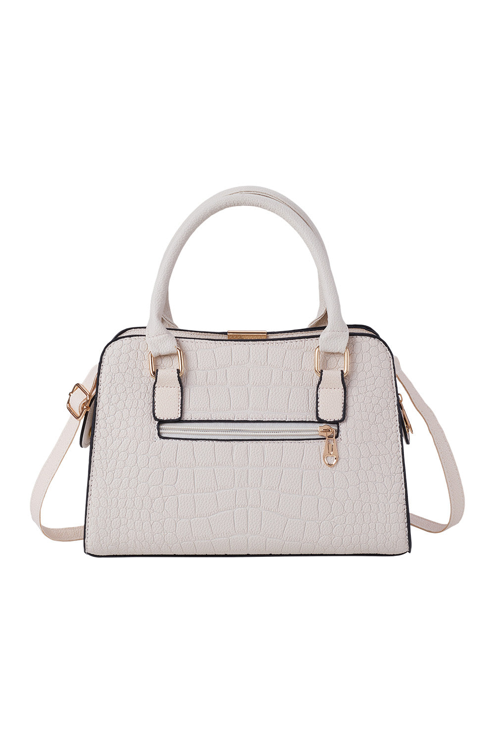 Fashion handbag with crocodile pattern design and PU material