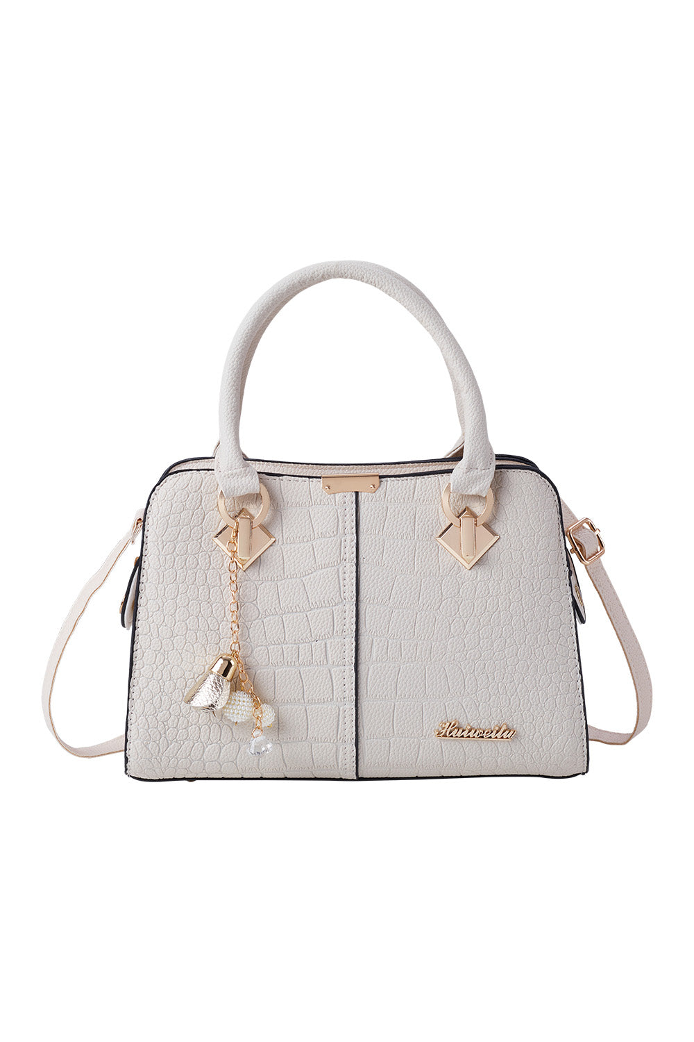 Fashion handbag with crocodile pattern design and PU material