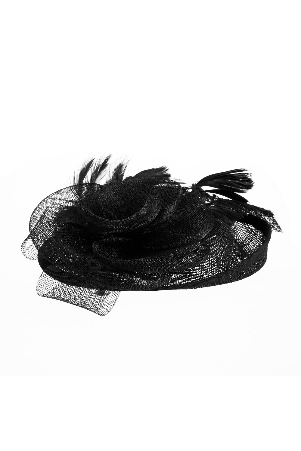 Feather Flower Mesh Fascinator