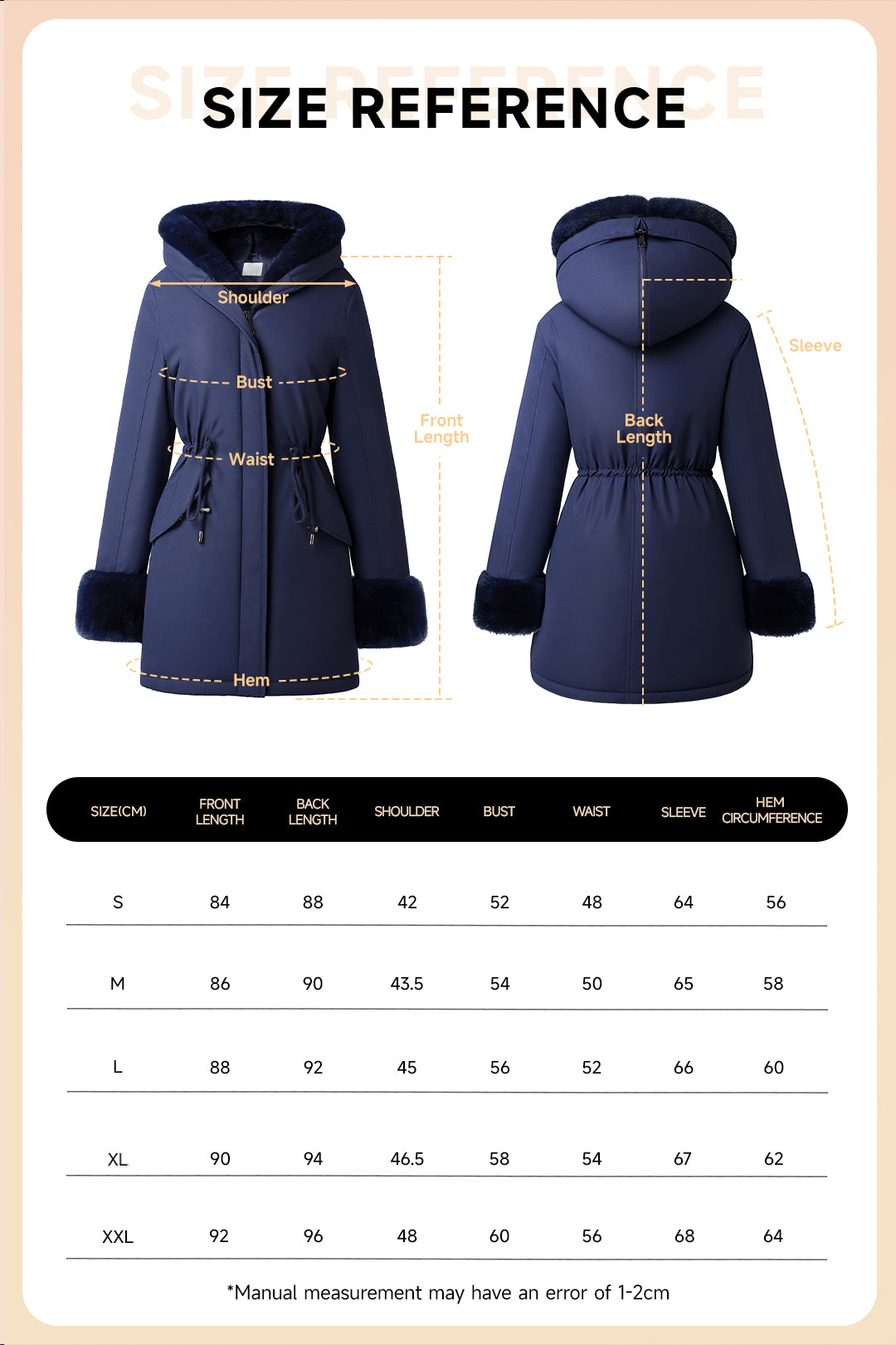 Hooded long sleeve warm nipped waist coat