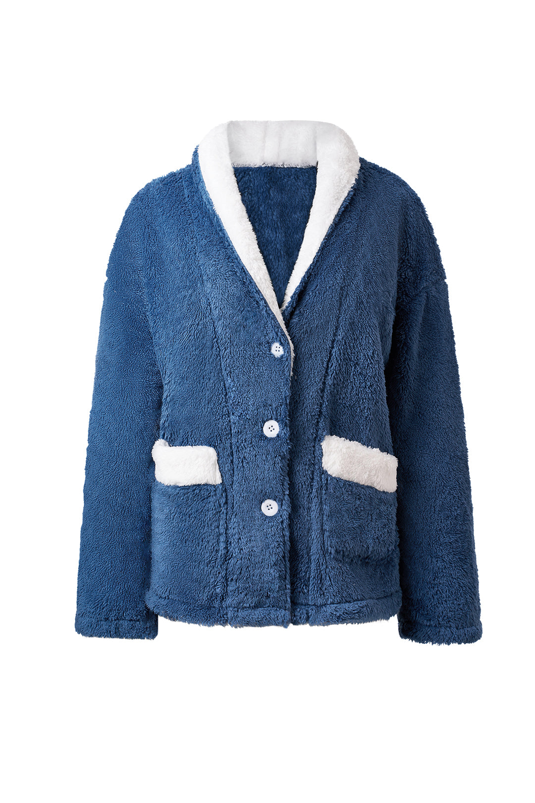 Buttoned Ultra-Soft Fleece Loungewear Set