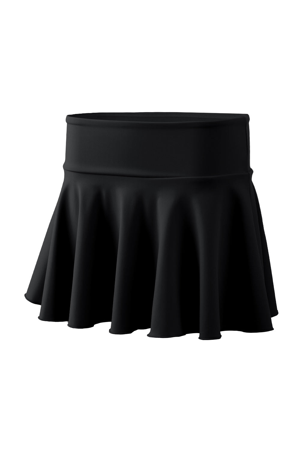 High - waisted Pleated Mini Skirt in Skort Style