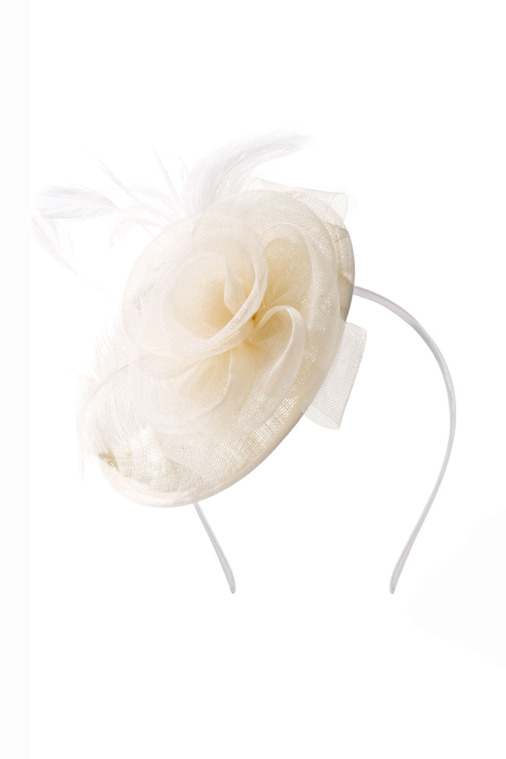 Feather Flower Mesh Fascinator