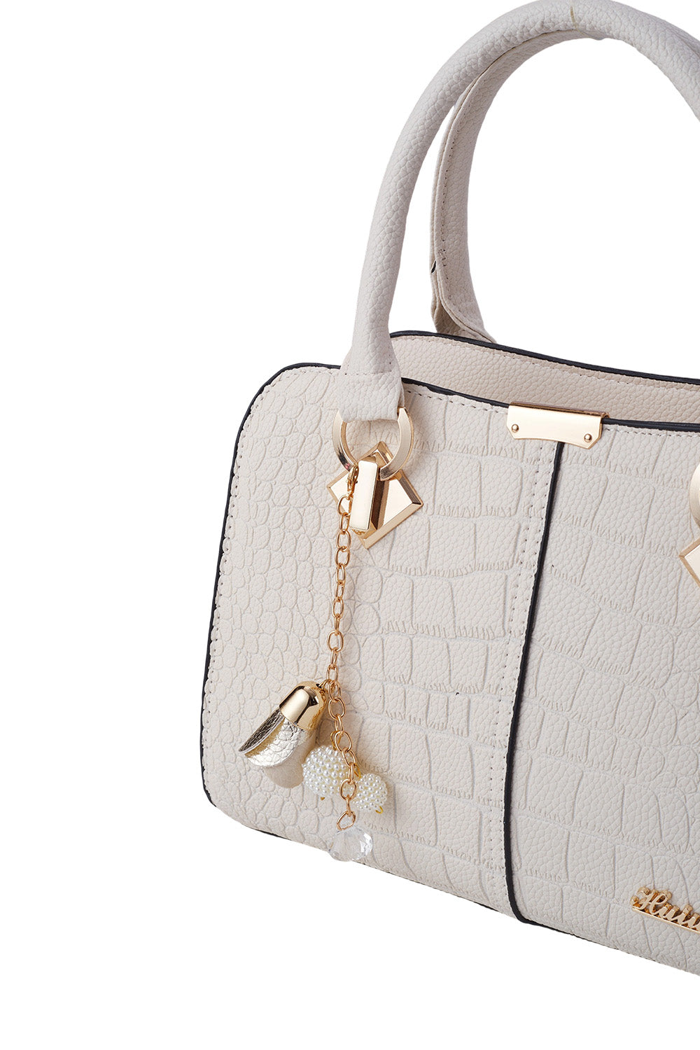 Fashion handbag with crocodile pattern design and PU material