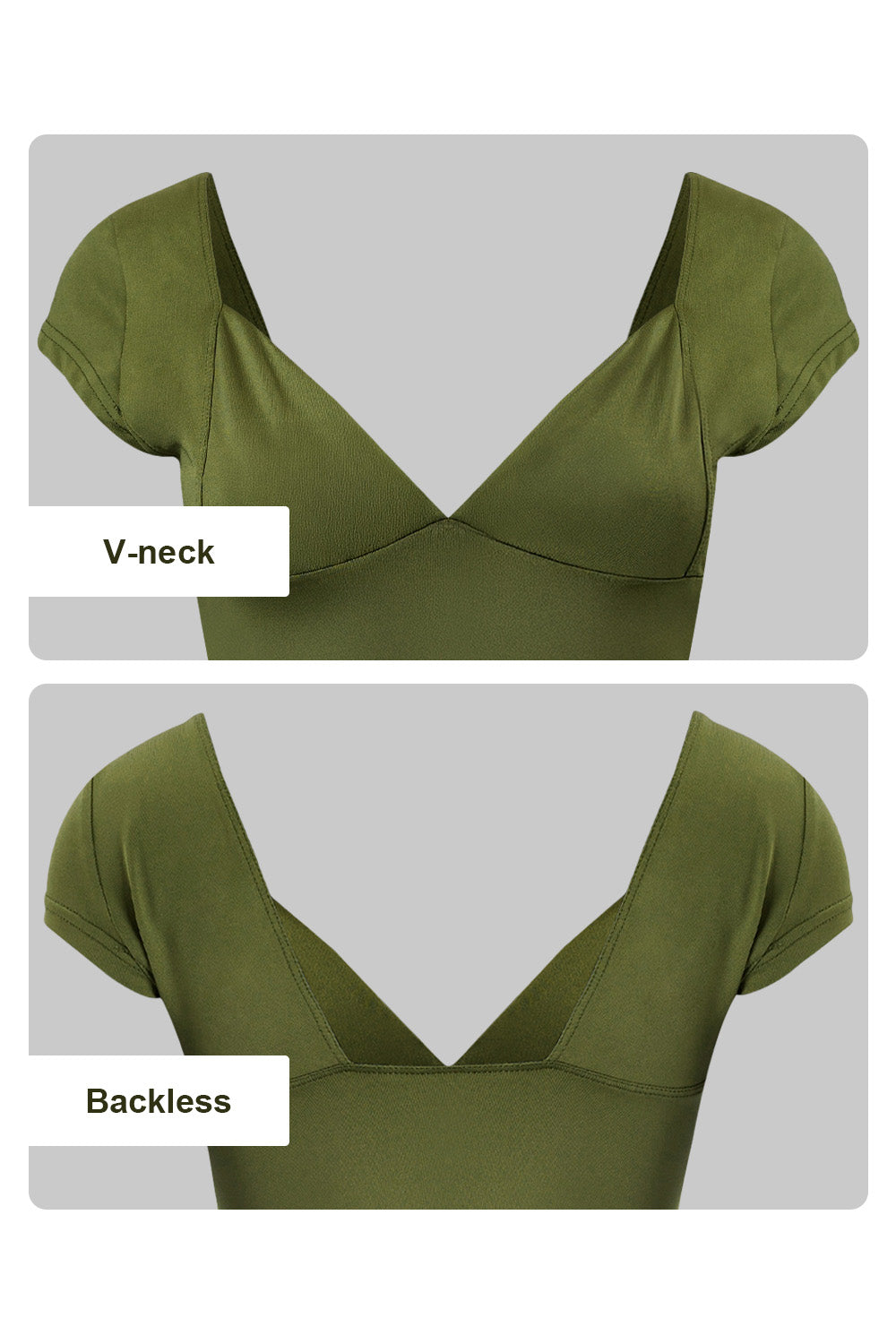 V - neck Sleeveless Top with an Open Back: Casual and Sexy