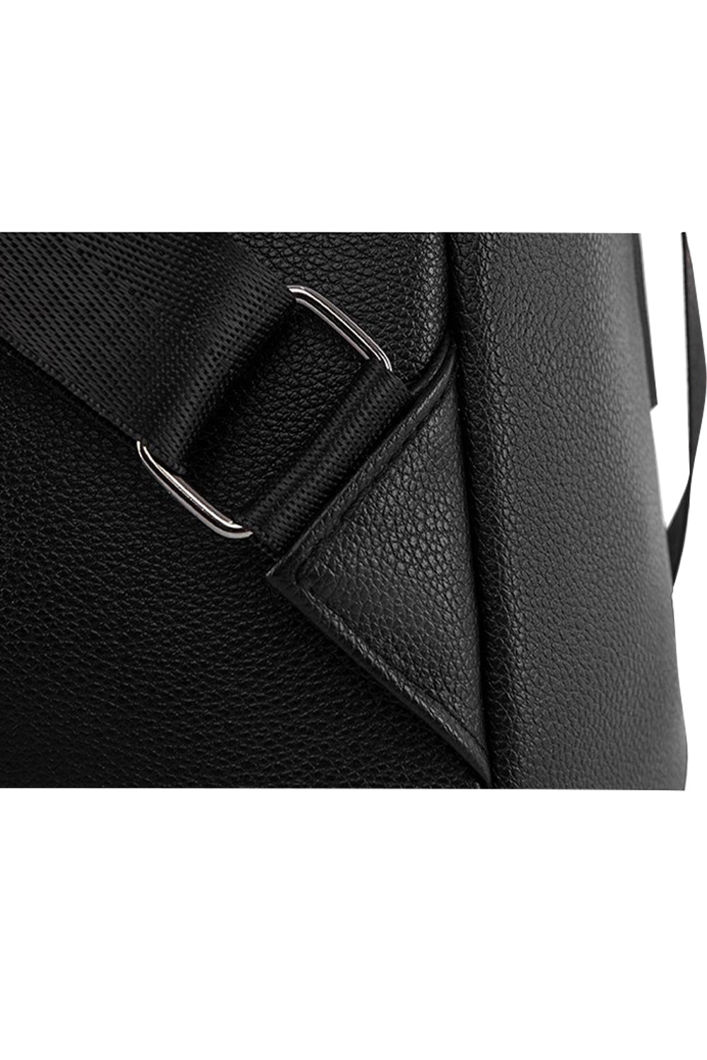 Black Large-capacity Backpacks Made of PU Leather