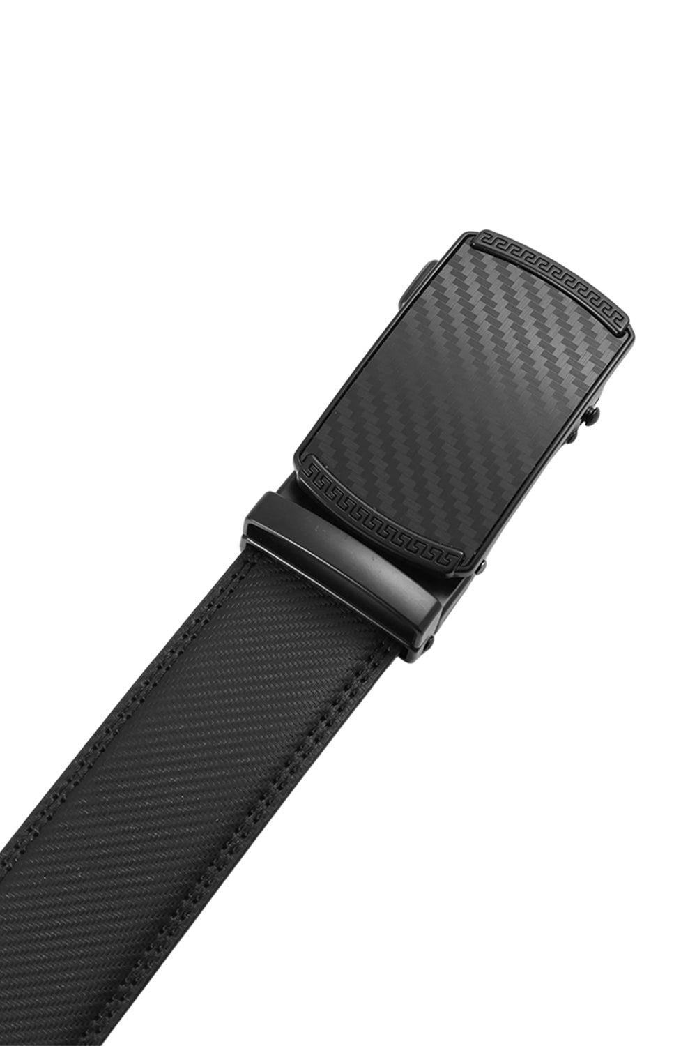 Automatic Buckle Belt with Small Mat Weave Pattern