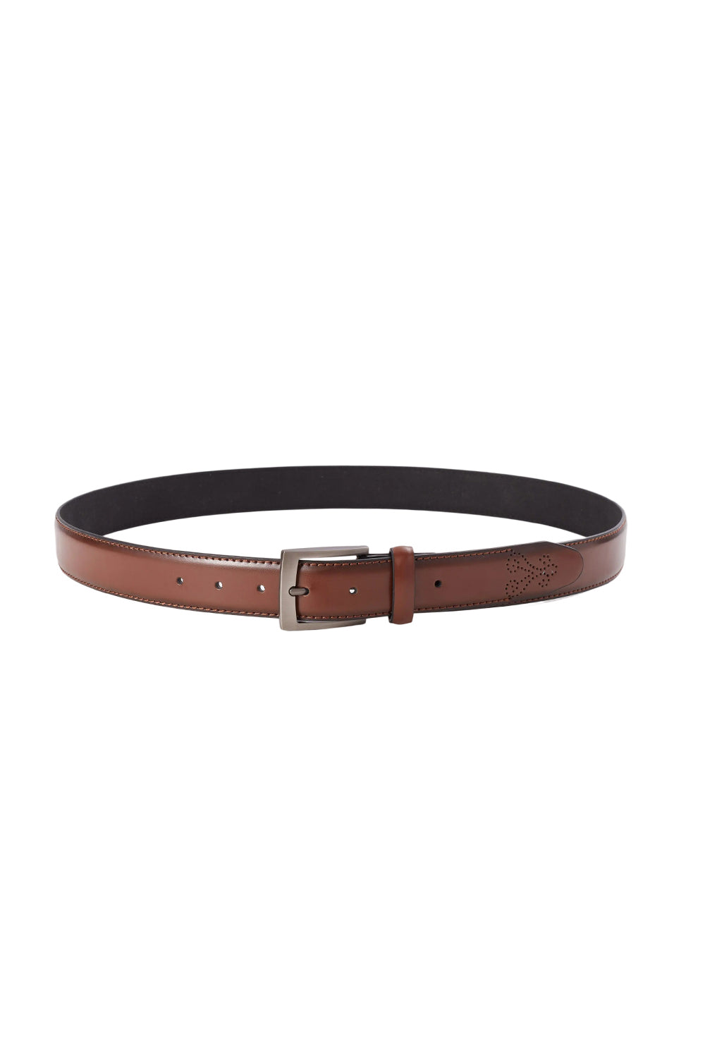 Embossed Belt in Brown, Business Casual Style