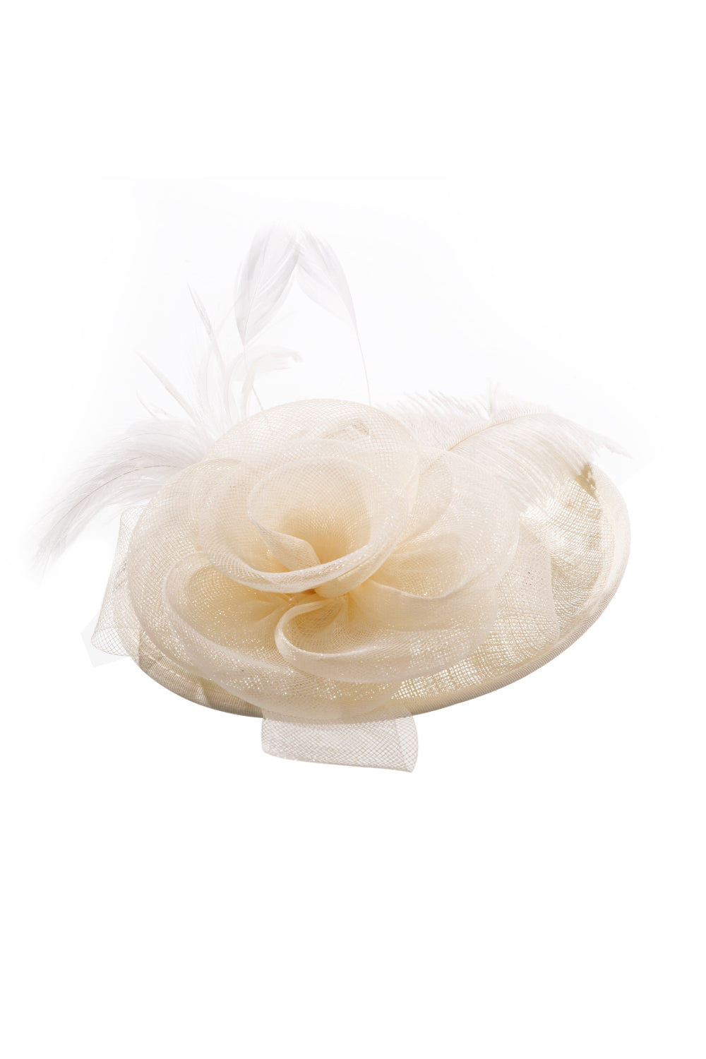 Feather Flower Mesh Fascinator