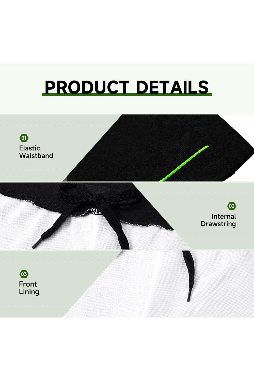 Men's Swim Shorts with Side Colorful Lines