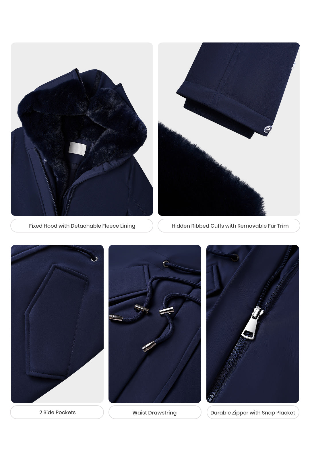 Hooded long sleeve warm nipped waist coat