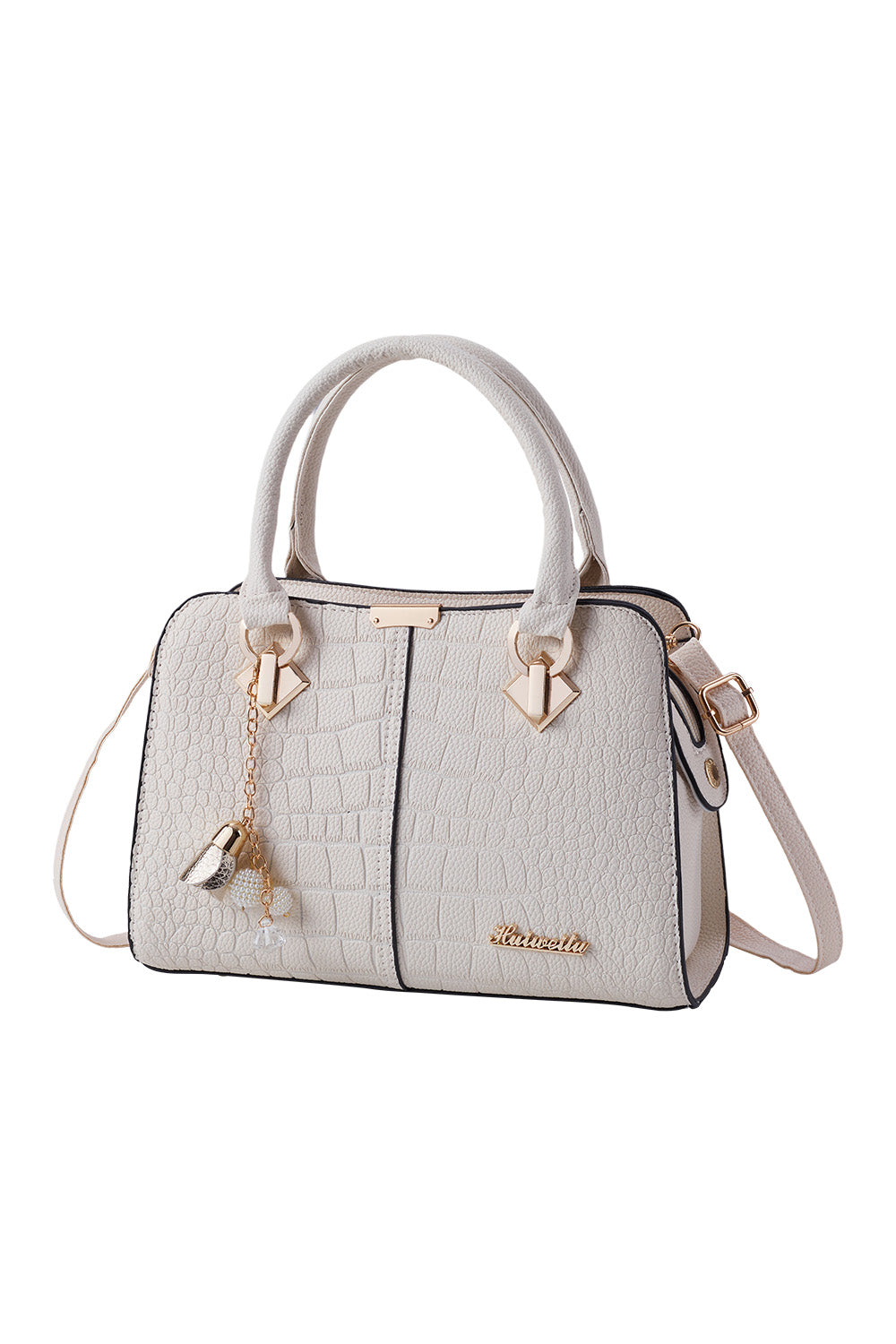 Fashion handbag with crocodile pattern design and PU material