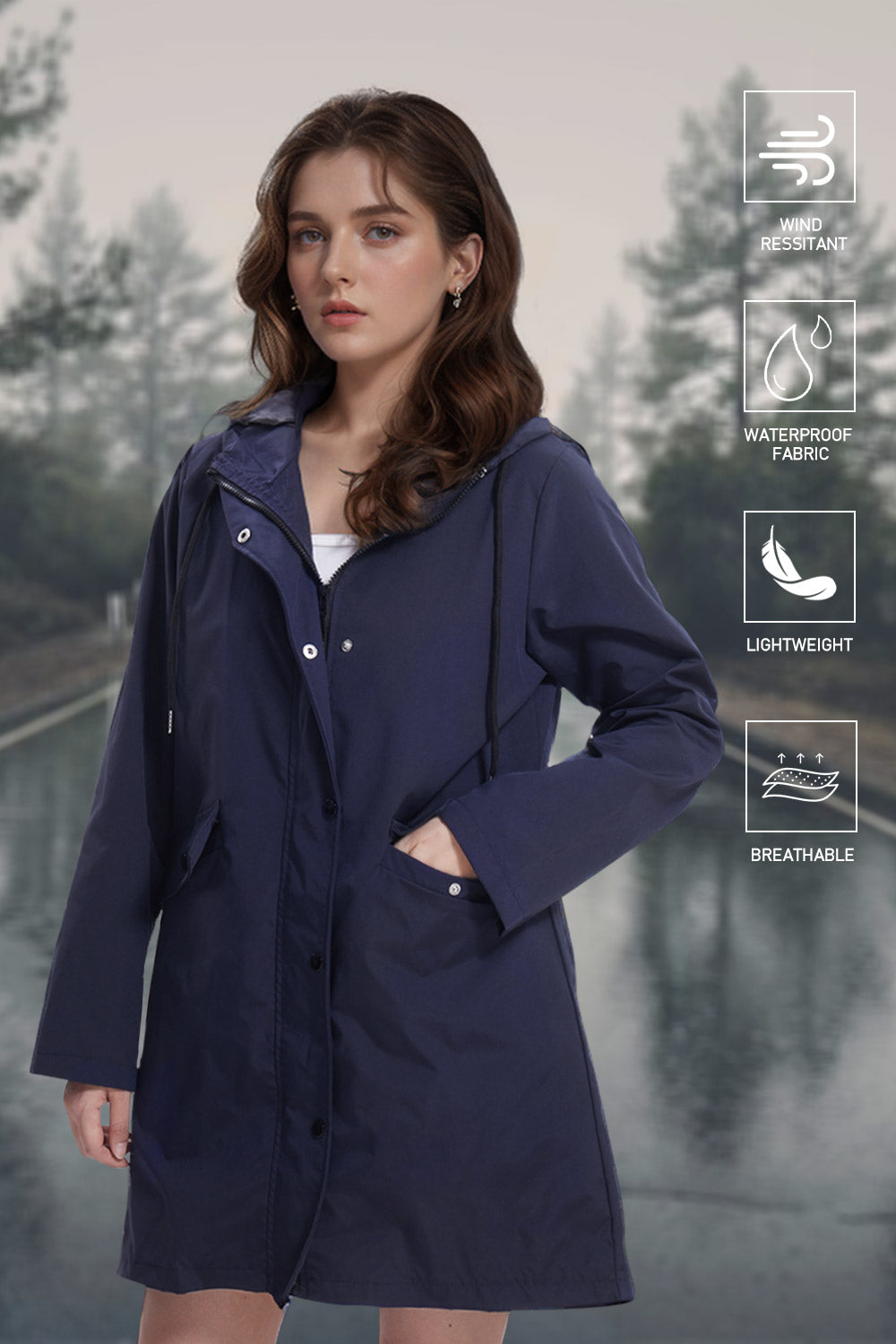 Mid-length Hardshell Jacket