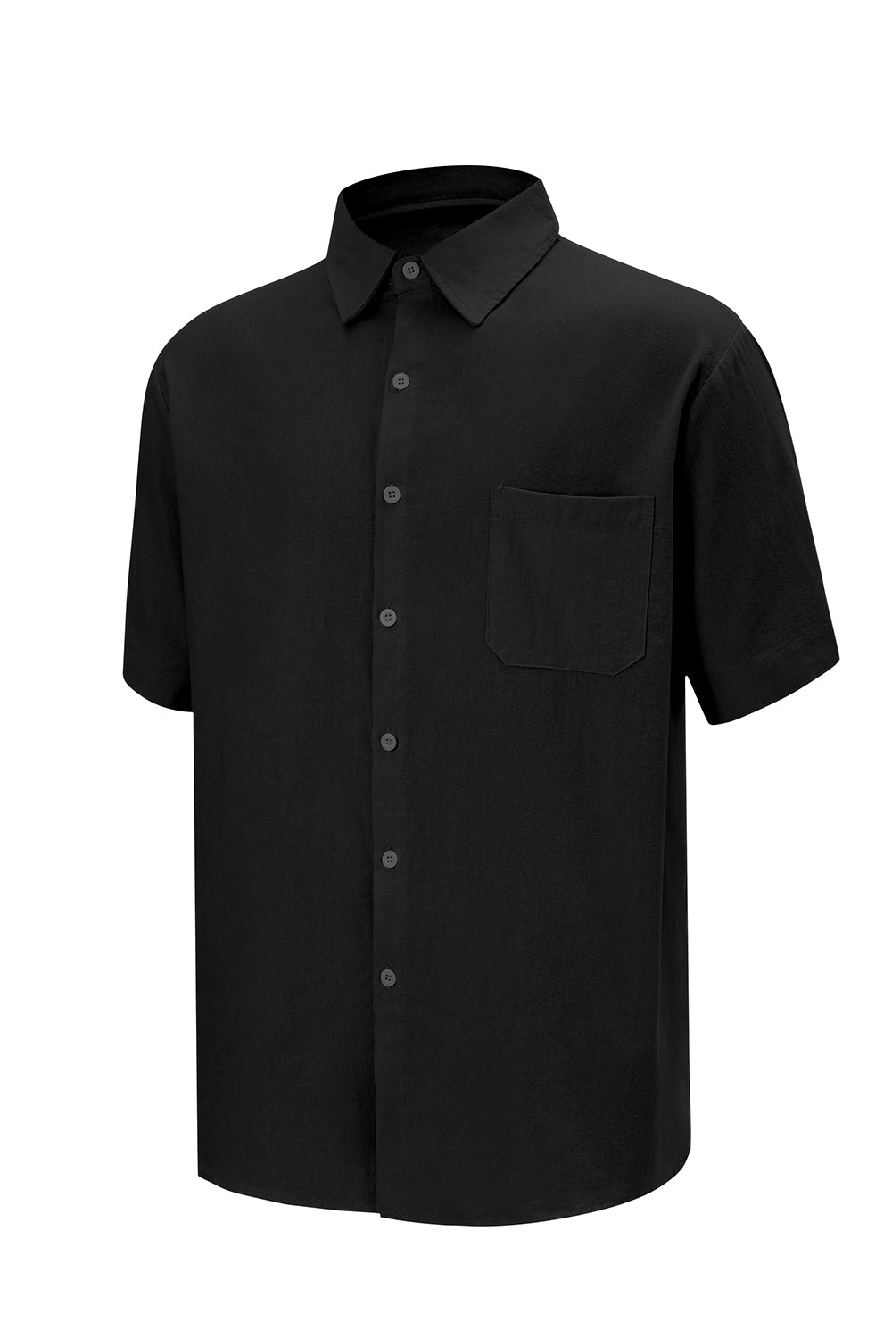 Men's Cotton Short sleeve Shirt in Solid Color