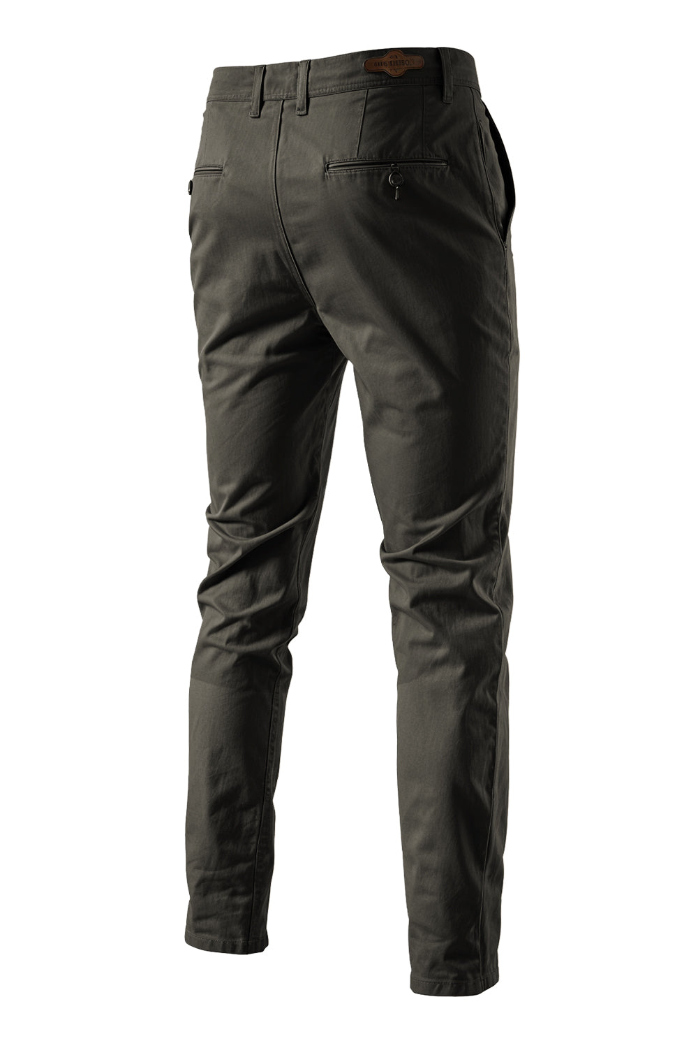 Straight Leg Chinos Trousers for Business Casual