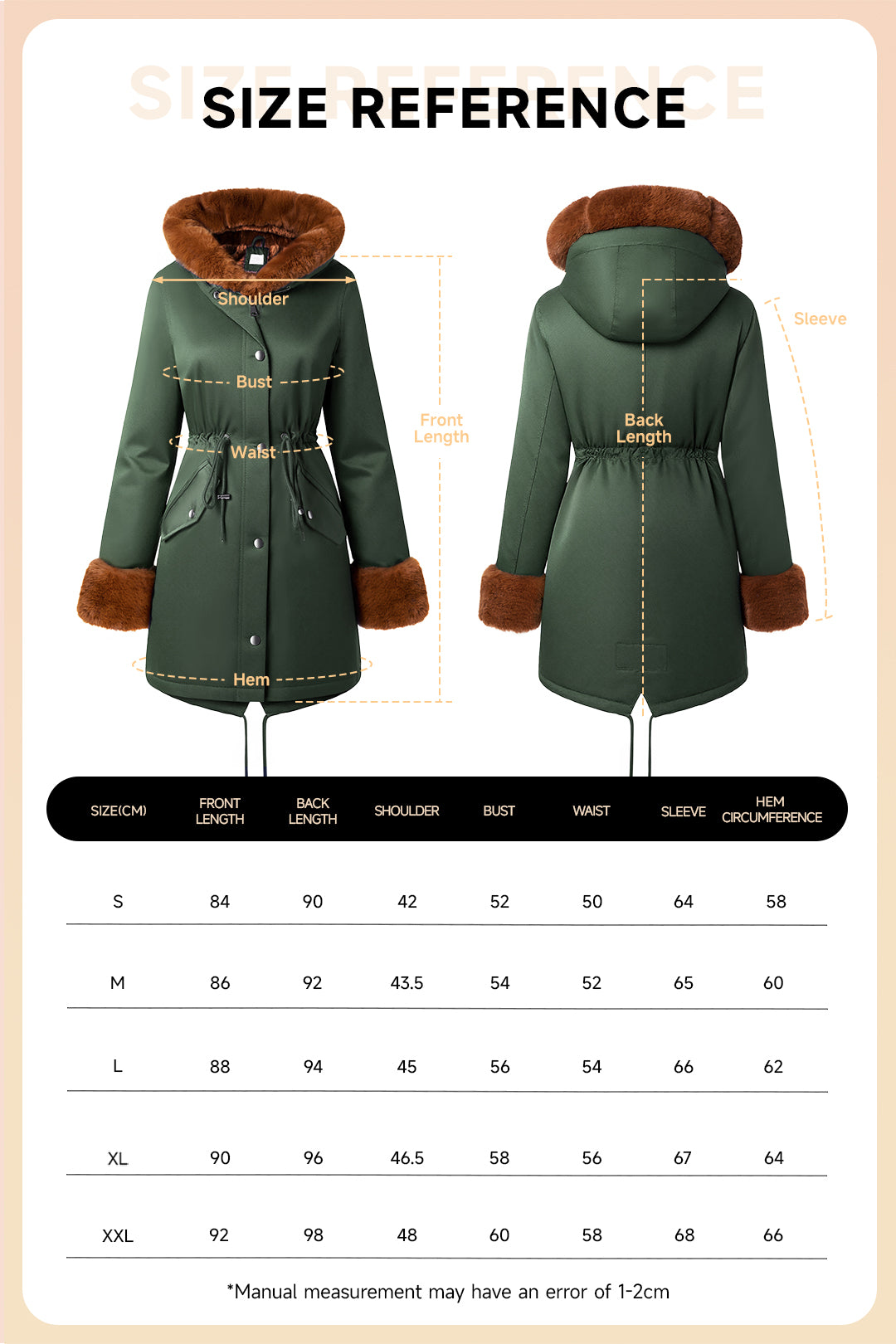 Midi Fur Collar Nipped Waist Warm Puffer Coat