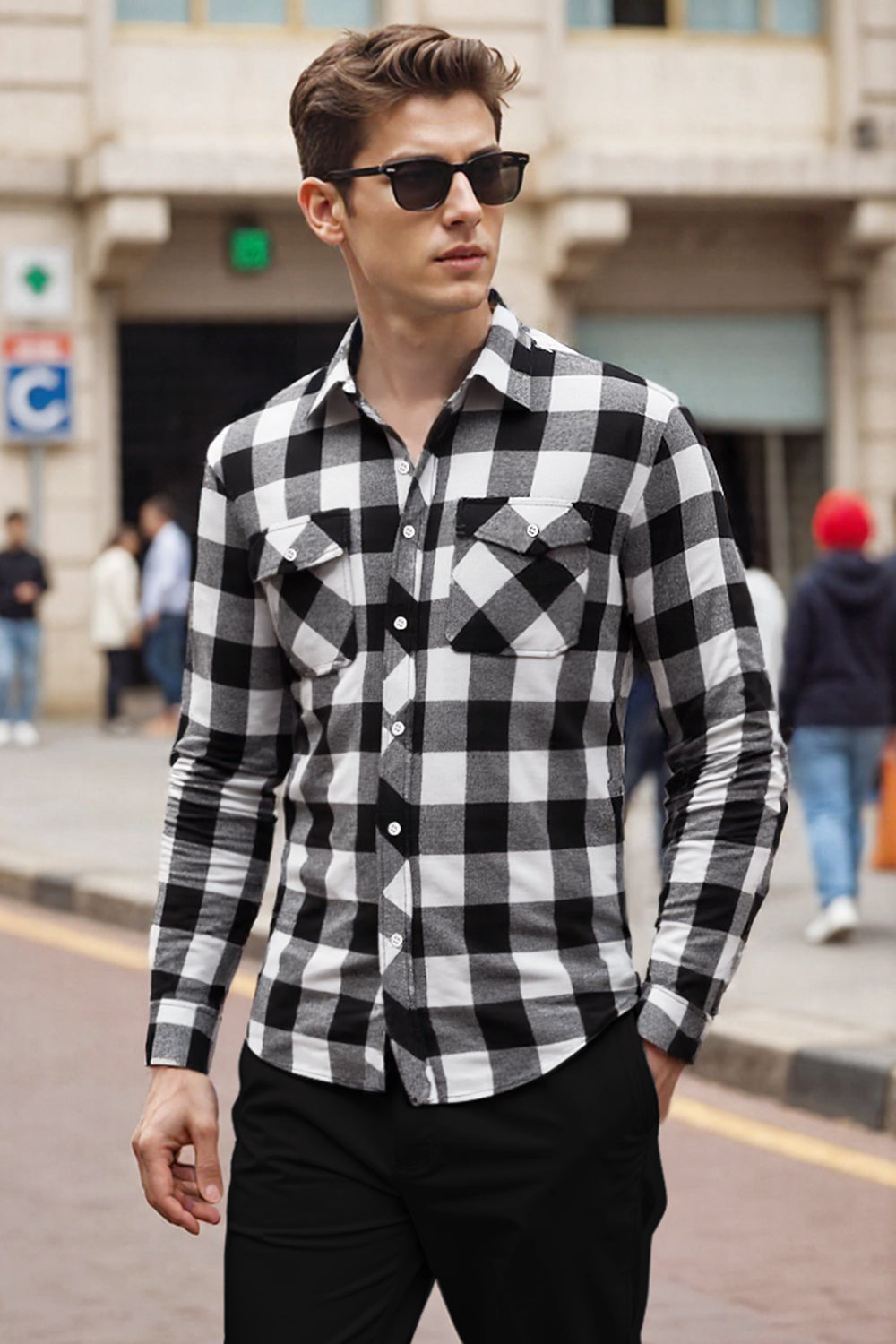 Flannel Plaid Shirts for Spring and Autumn