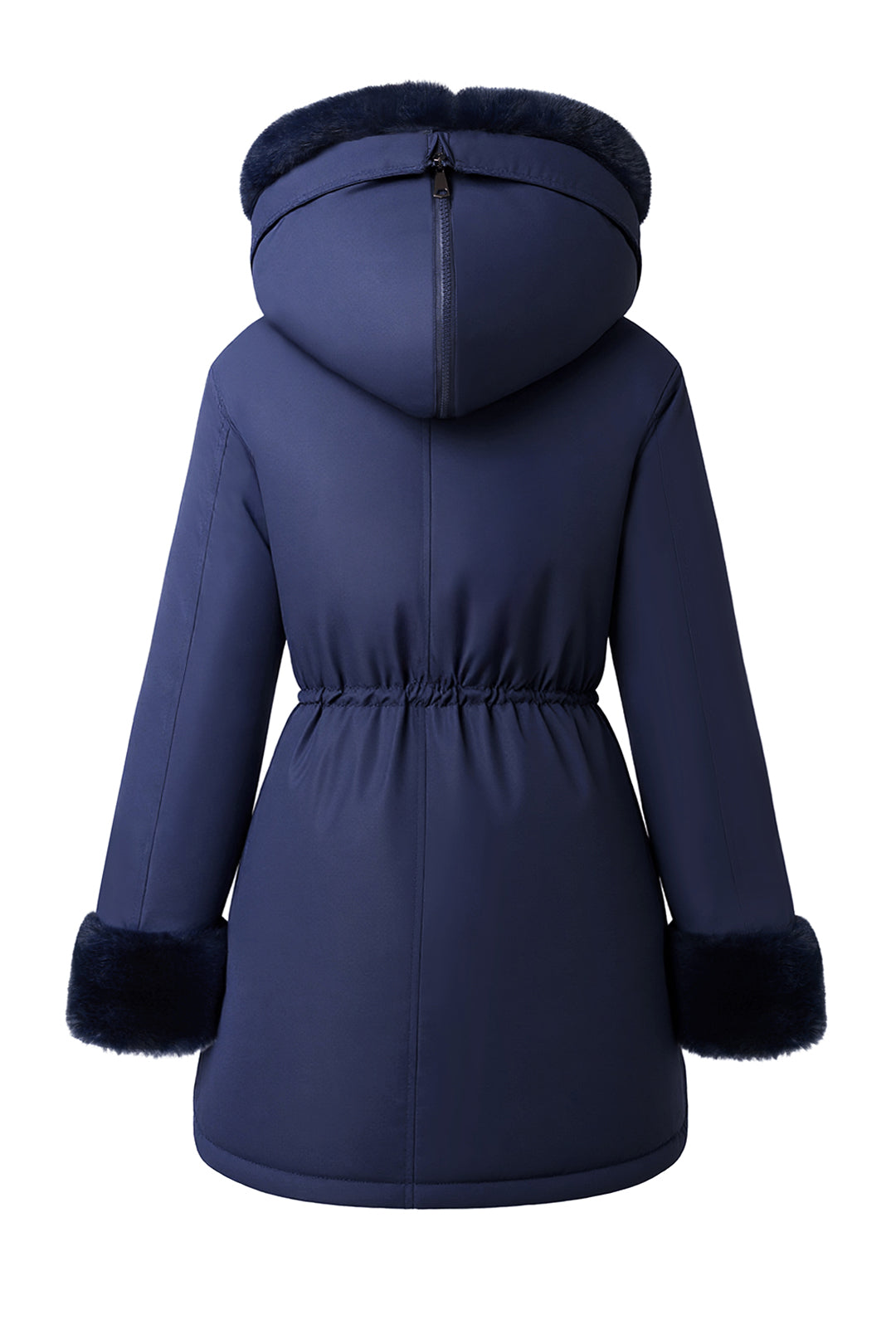 Hooded long sleeve warm nipped waist coat