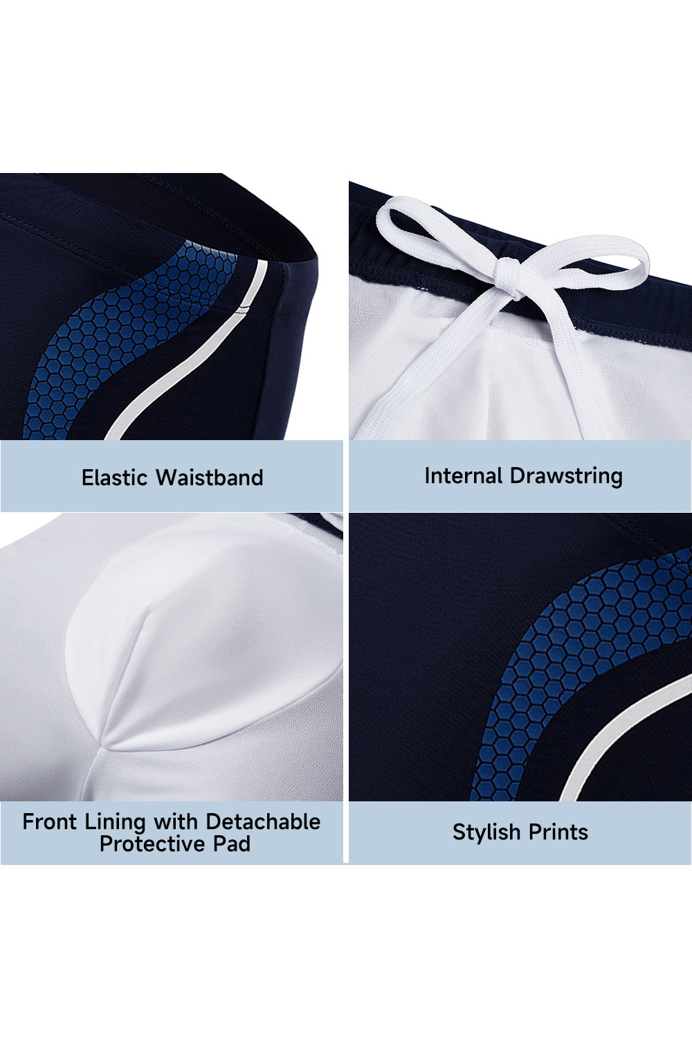 Men's Boxer Swim Shorts with Dot Prints