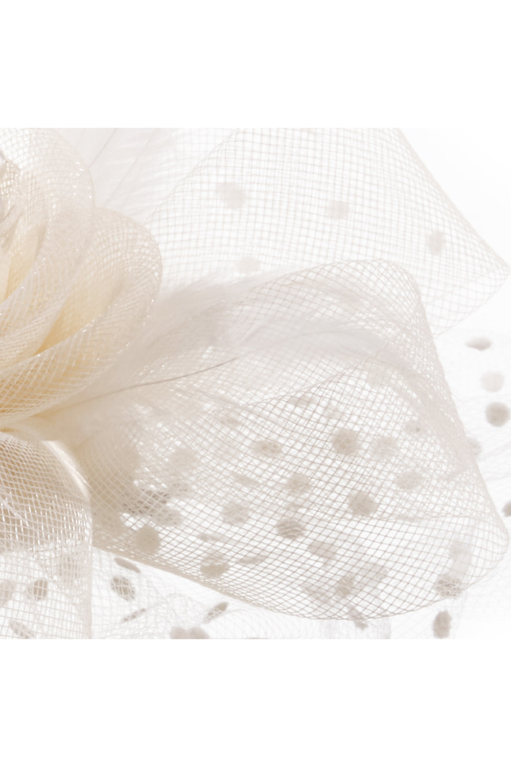 Dual - use Headband & Barrette with Netting, Flower and Feather Designs