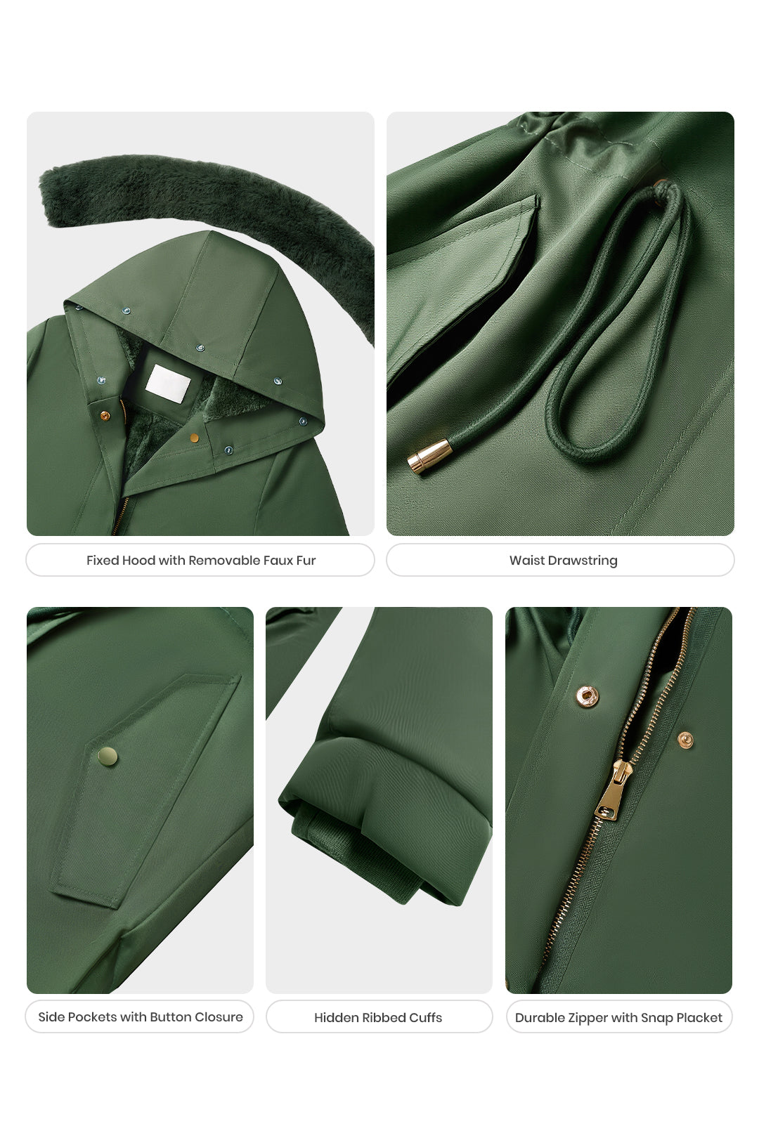 Fur Collar Slim Fit Stylish Warm Coat