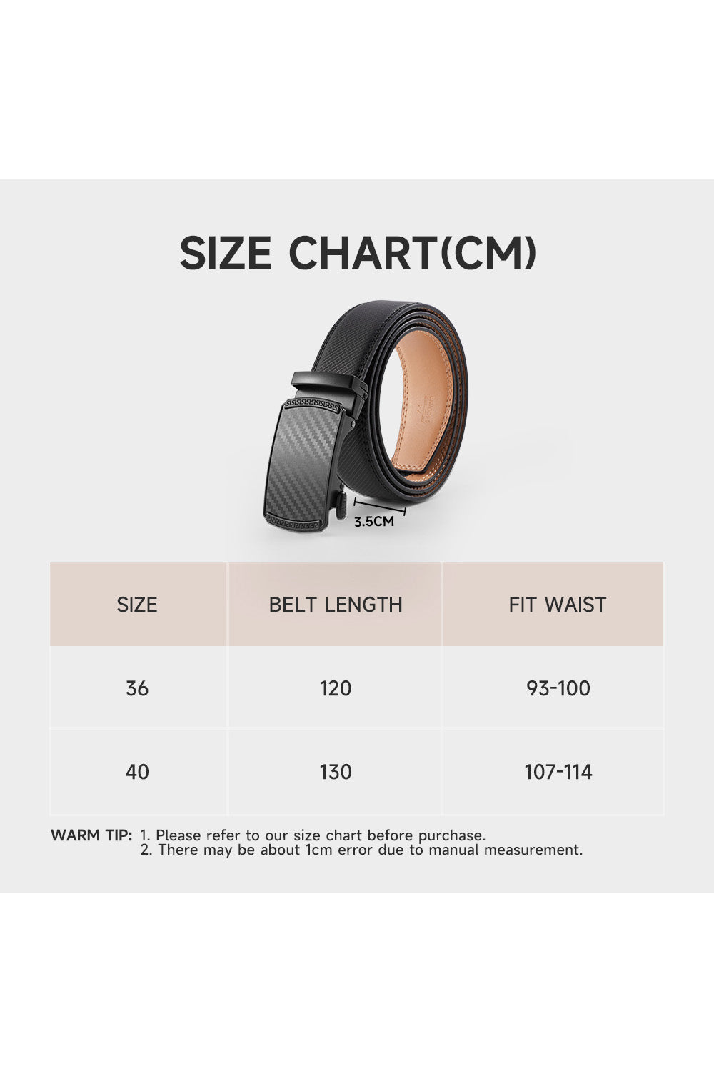 Automatic Buckle Belt with Small Mat Weave Pattern