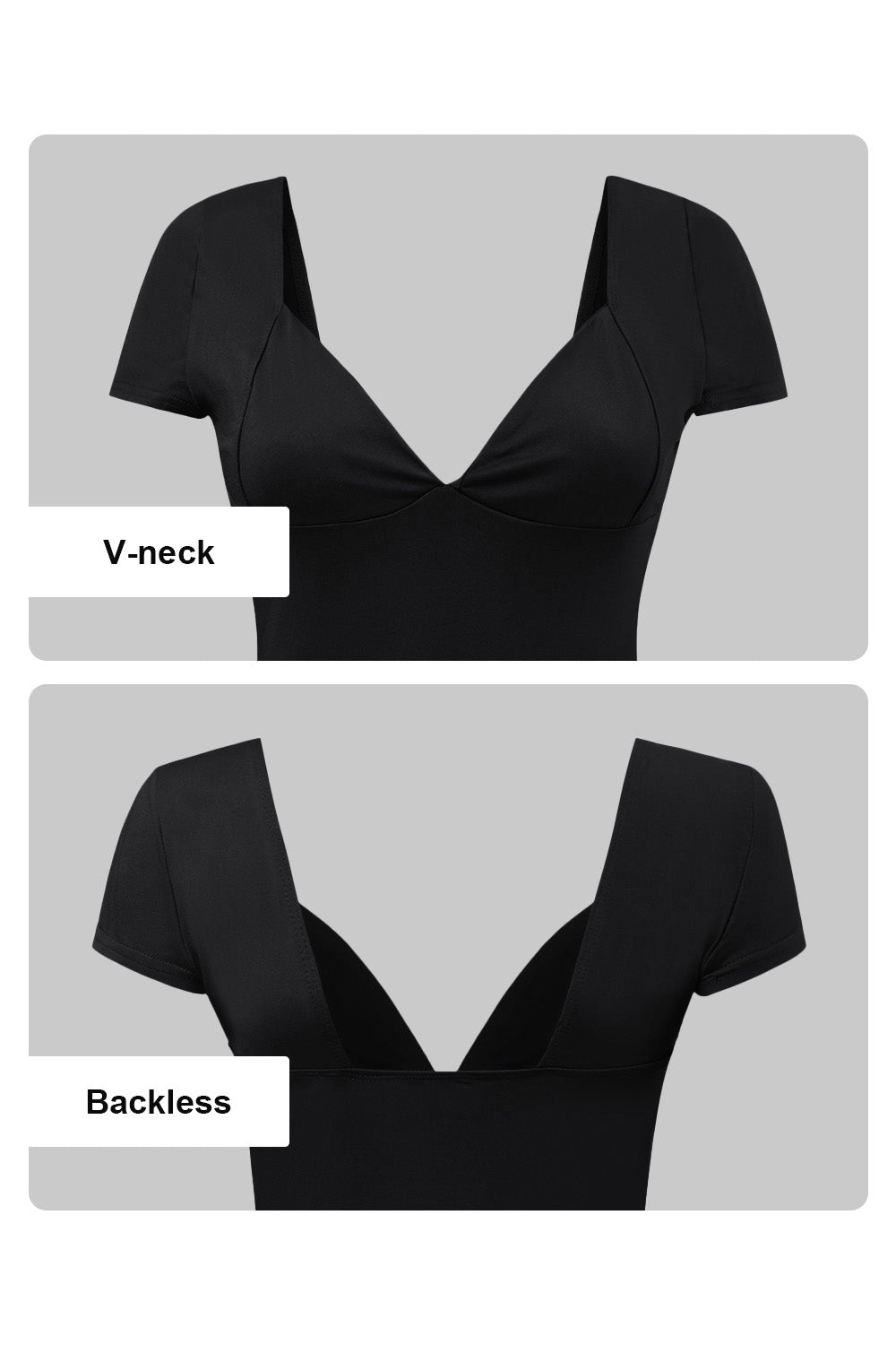 V - neck Sleeveless Top with an Open Back: Casual and Sexy