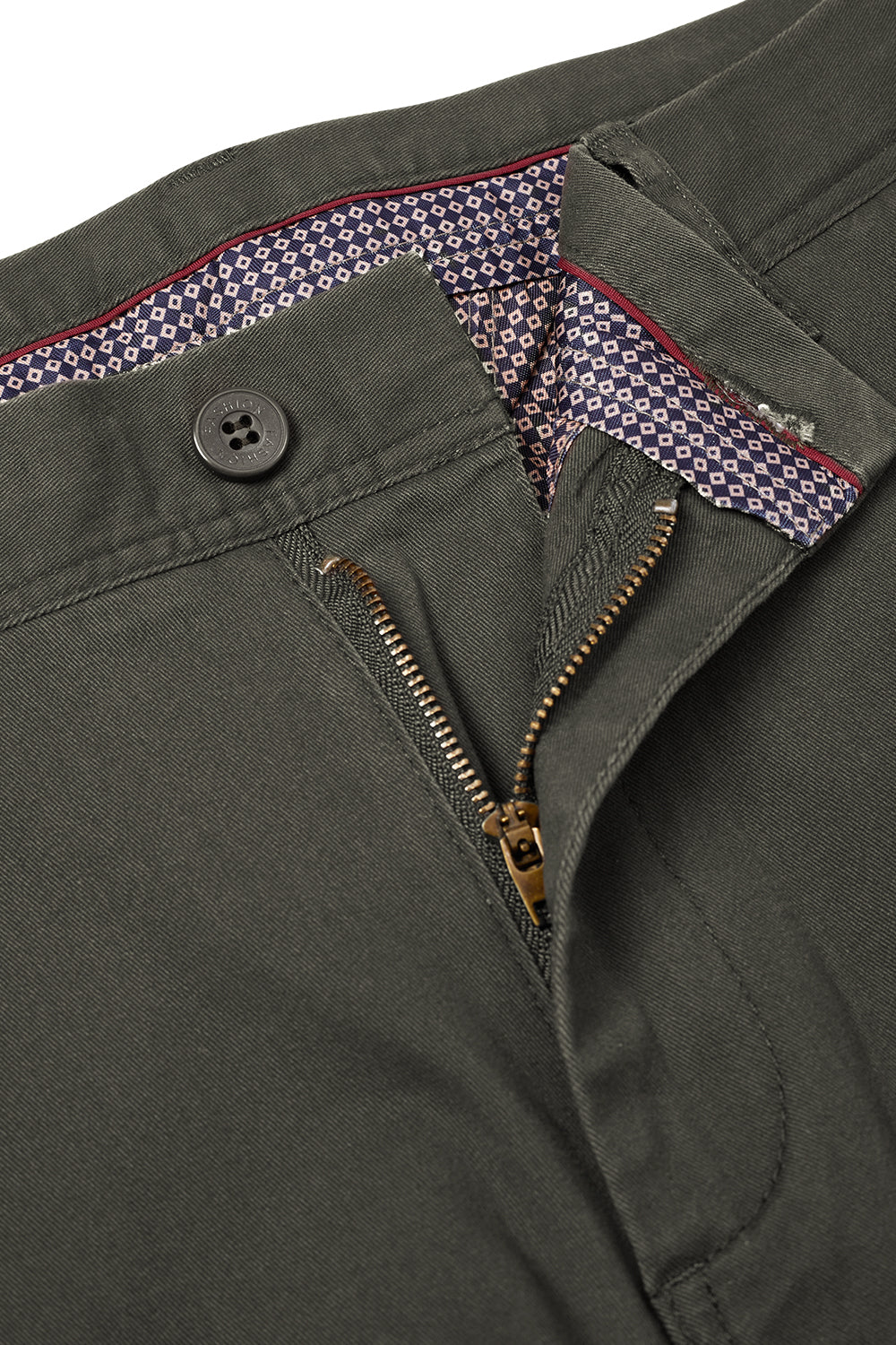 Straight Leg Chinos Trousers for Business Casual