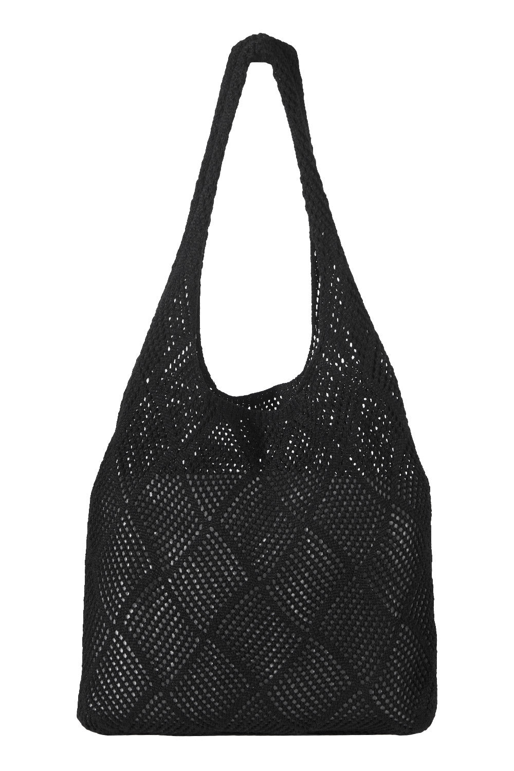 Knitted Shoulder Bag Hollow Tote Bag Handbag