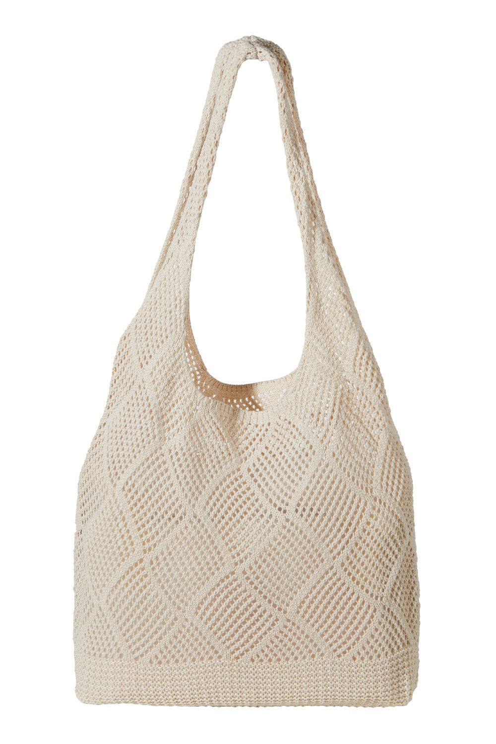 Knitted Shoulder Bag Hollow Tote Bag Handbag