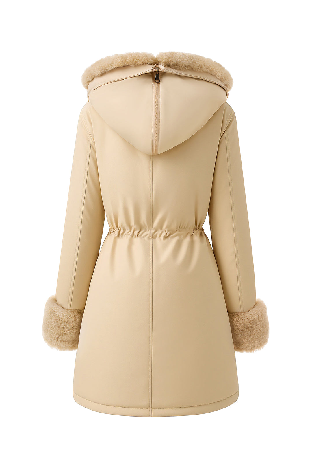 Hooded long sleeve warm nipped waist coat