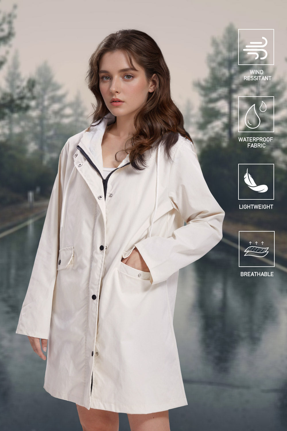 Mid-length Hardshell Jacket