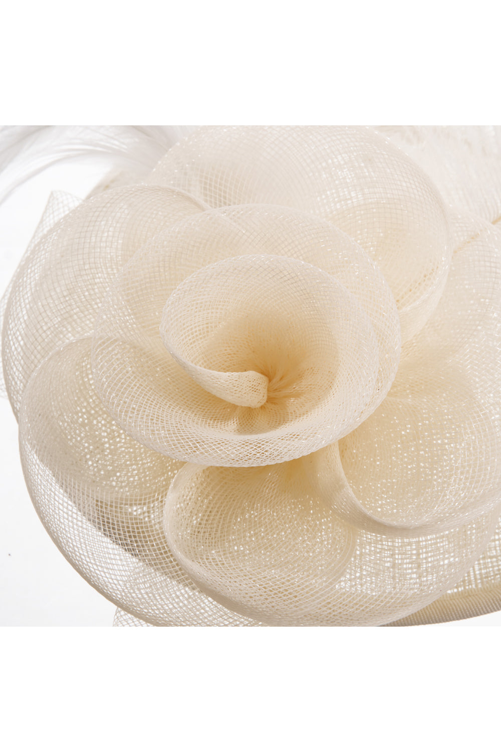 Feather Flower Mesh Fascinator