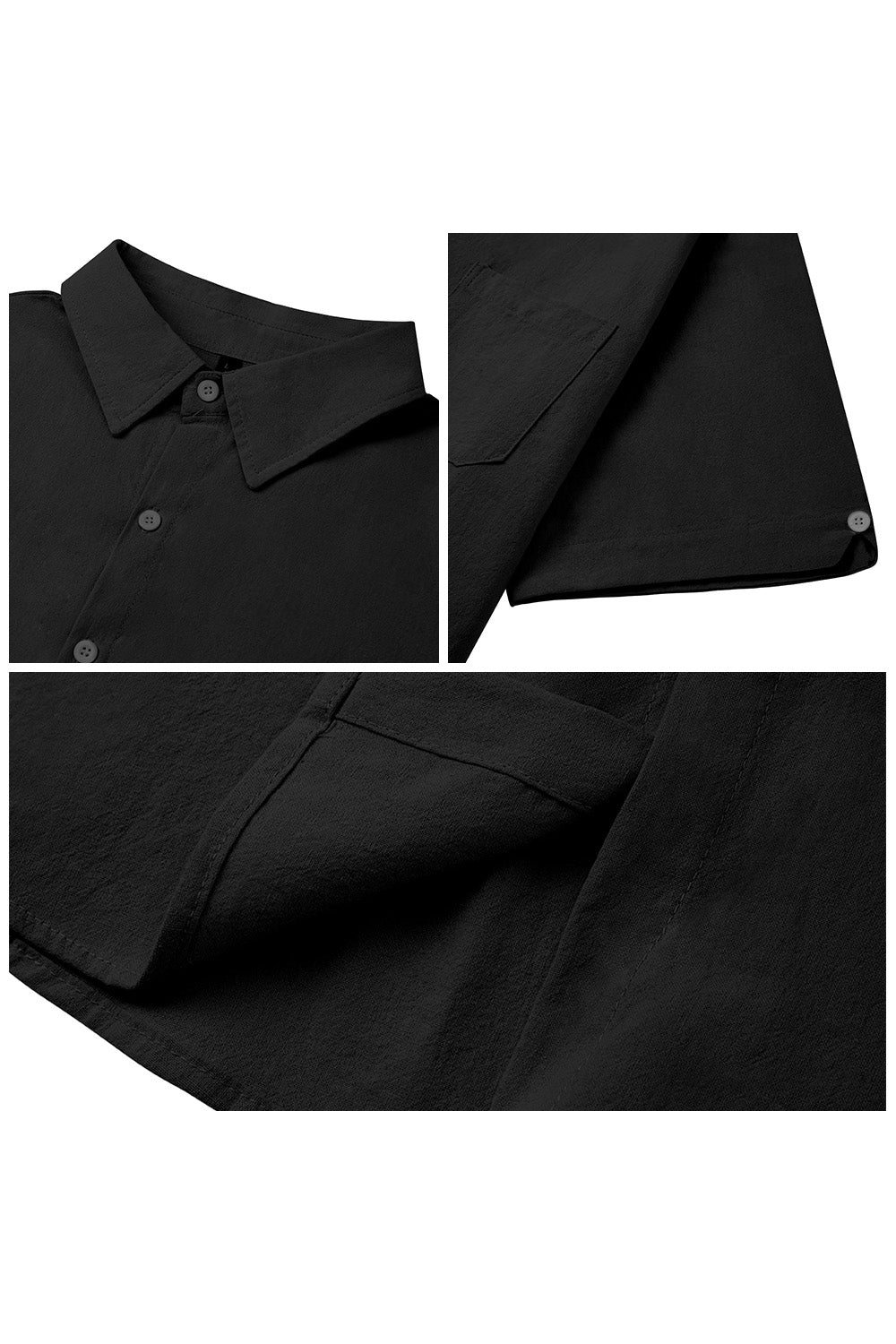 Men's Cotton Short sleeve Shirt in Solid Color