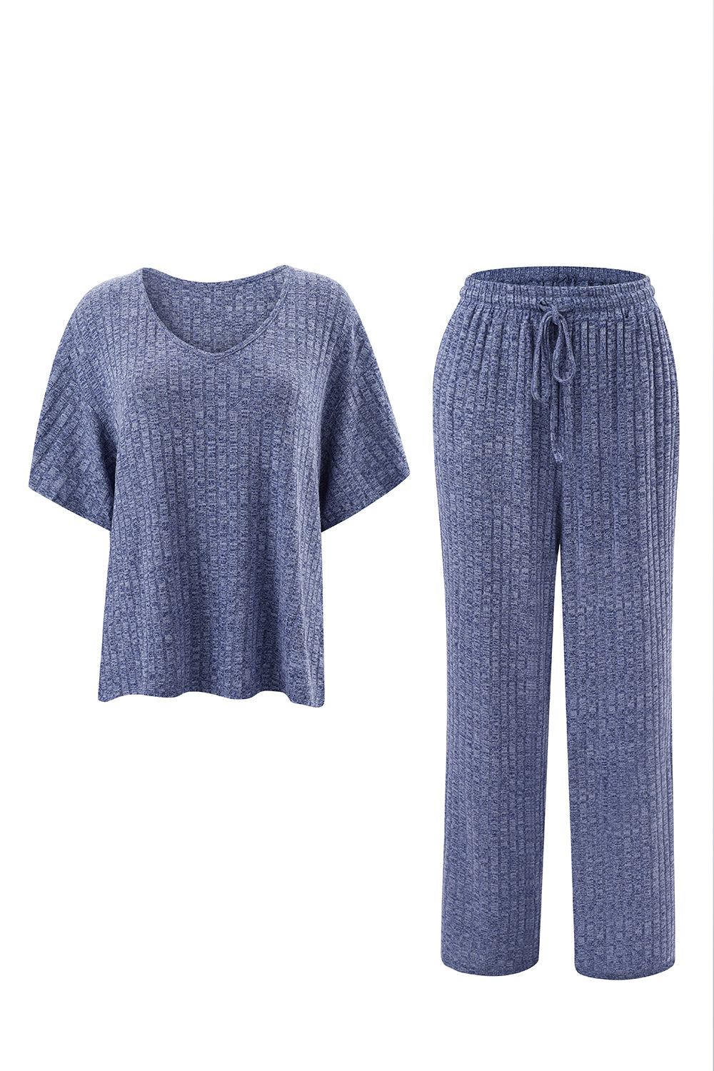 Bold Stripe Loungewear Set #oran_Blue